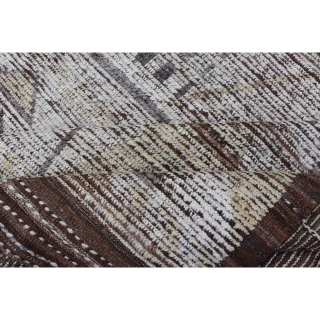 Tribal Hand Knotted Moroccan With Modern Design in Cream and Earth Tones** For Sale - Image 15 of 16