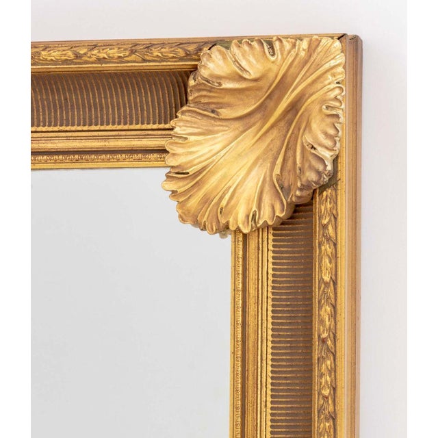French Late 20th Century Neoclassical Style Giltwood Framed Mirror For Sale - Image 3 of 6