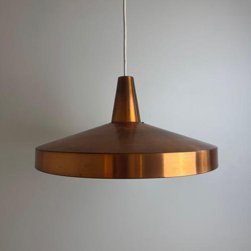 Vintage Danish Copper Pendant Lamp, 1960 For Sale - Image 4 of 10