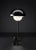 Apollo shiny black metal table lamp by alabastro italiano dimensions: d 30 x w 30 x h 74 cm. Materials: white alabaster,...