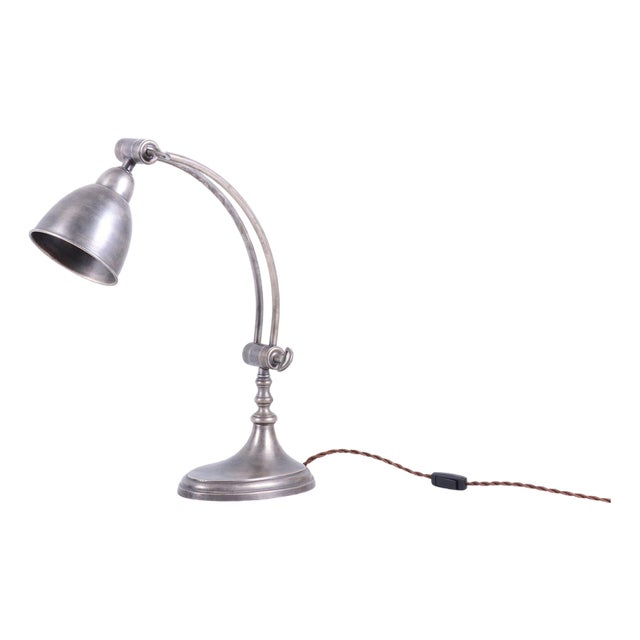 Art Deco Table Lamp in Chrome-Plated Steel, France, 1920s For Sale