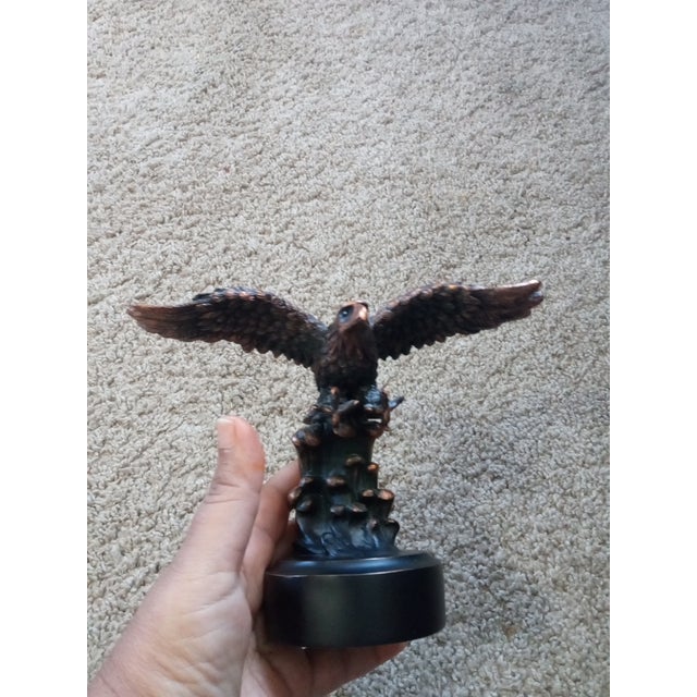 American Gorgeous Andrea by Sadek Resin Eagle Sculpture Desk Decor For Sale - Image 3 of 6