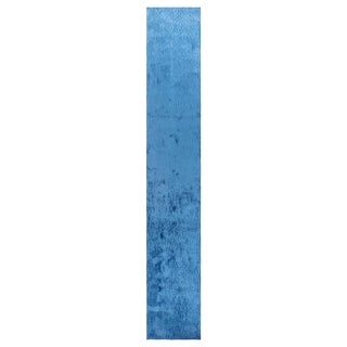 Modern Blue Hand-Knotted Silk Runner by Doris Leslie Blau For Sale