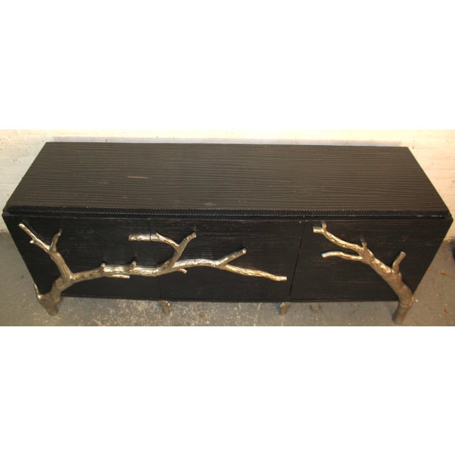 Late 20th Century Global Views 'Branch' Cabinet in Black and Silver For Sale - Image 4 of 12