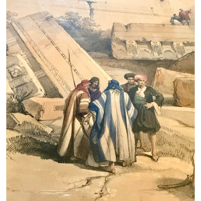 Mid 19th Century David Roberts, Views in the Holy Land. Baalbec. Architectural Print, Western Portico, Signed For Sale - Image 4 of 12