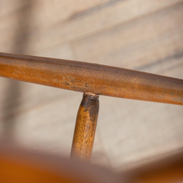 Vintage Scandinavian Modern Sculptural Beech Tripod Stool For Sale - Image 10 of 17