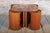 Mid-Century Modern Nesting Table in Oak and Smoked Glass, Czech, 1960s, Set of 5 For Sale - Image 9 of 11