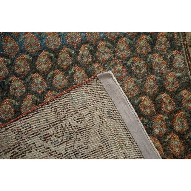 Blue 1930s Vintage Persian Serbend Boteh Wool Runner For Sale - Image 8 of 13