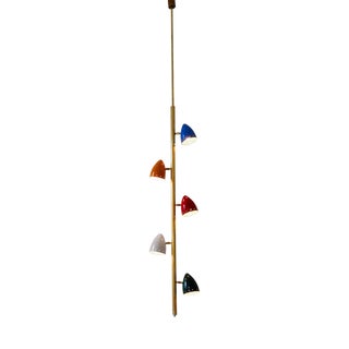 Italian Brass Pendant Lamp, 1960s For Sale