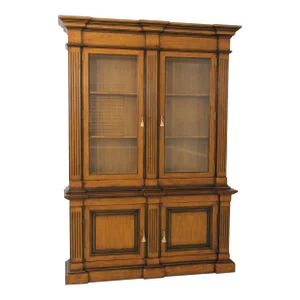 Theodore Alexander Continental Style 2 Piece Bookcase Curio Cabinet
