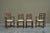 French Chairs in Oak and Velvet, 1940s, Set of 4 For Sale - Image 9 of 14