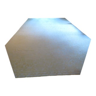 Palatial Approx 14 X 25 Yellow Damask Print Vintage Rug For Sale