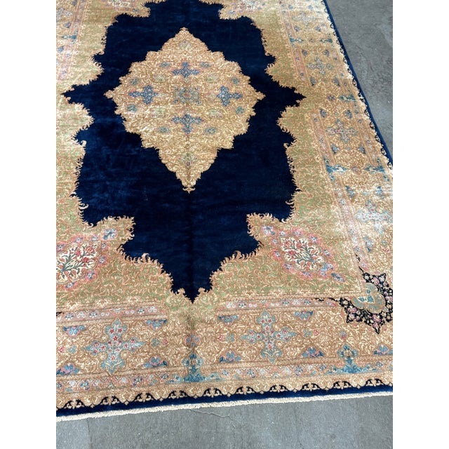 9ft 11in × 15ft 8in Circa 1960's Persian Kerman Area Rug For Sale - Image 9 of 12