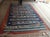 Royal Blue Handmade Cotton Area Rug, Vegetable Dyed, Indigo Blue, Cream and Terracotta Striped Dhurrie -6'x9' For Sale - Image 8 of 13