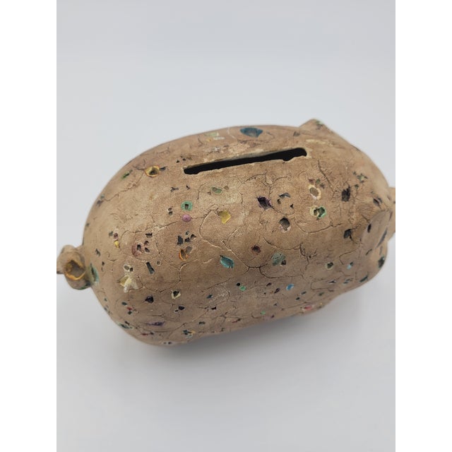 Mid-Century 1963 Studio Pottery Piggy Bank – Signed Elna B. For Sale - Image 10 of 12