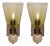 Pair of Murano Olive Green Glass and 24 Carat Gold Avventurine Sconces For Sale
