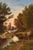 Leberecht Lortet, Mountain Landscape with Washerwomen and River, 1800s, Oil on Canvas For Sale - Image 3 of 10