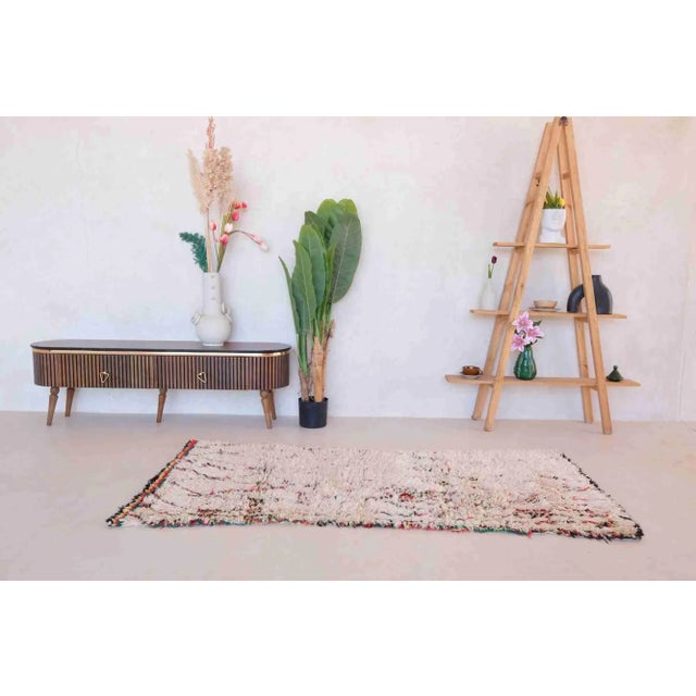 2000’s Moroccan Tribal Abstract Wool Rug - 6.7 X 3.12 Ft For Sale - Image 4 of 9
