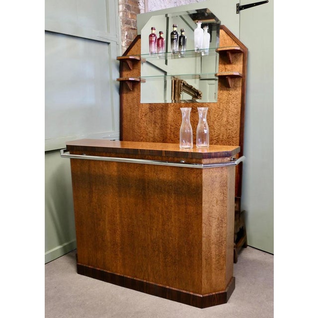 Art Deco Style Reception Dry Bar Restaurant Greeter An impressive Front of House Free Standing Bur Walnut Bar or Reception...