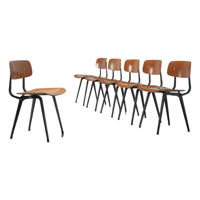 Dutch Revolt Chairs in Teak by Friso Kramer for Ahrend De Cirkel, 1960s, Set of 6 For Sale