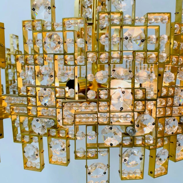 Italian Mid-Century Modern Chandelier / Pendant, Brass City by Gaetano Sciolari For Sale - Image 9 of 13