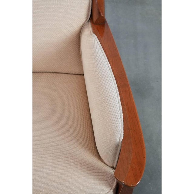 Cream Art Nouveau Lounge Chair with Wooden Frame by Schuitema For Sale - Image 8 of 15