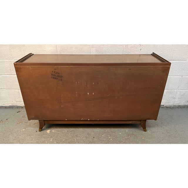 Mid-Century Modern Sculpted Walnut Buffet For Sale - Image 16 of 16