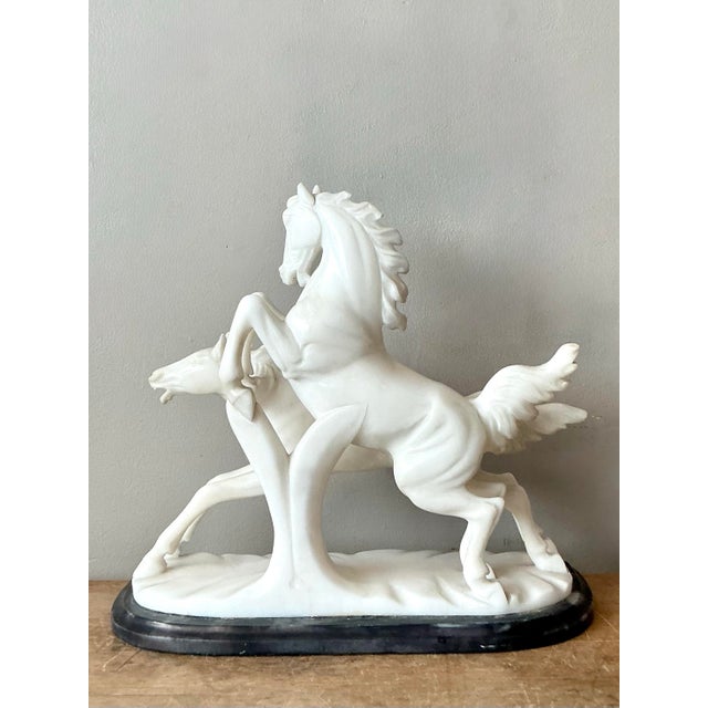 Vintage Italian Carved Stone Horse Sculpture For Sale - Image 10 of 12