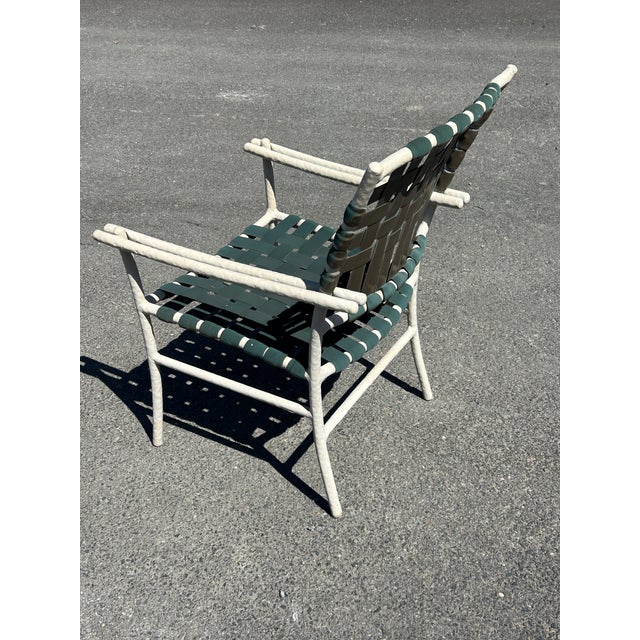 Green Beautiful Vintage Aluminum Brown Jordan Patio Set Table & 6 Chairs For Sale - Image 8 of 10