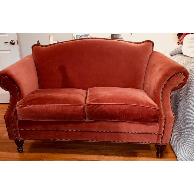 Late 19th Century Red Velvet Loveseat Chairish