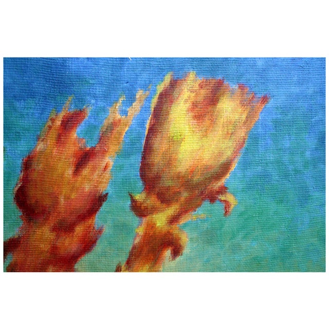 Botanical Abstract, Vintage 1970s Modern Floral by Eleanor Perry For Sale - Image 4 of 5