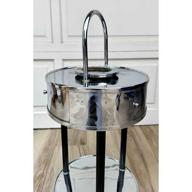 1930s Art Deco "Smokador" Chrome Smoking Stand/Side Table For Sale - Image 10 of 14