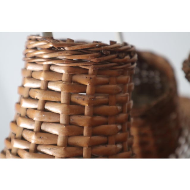 Mid-Century Modern Pendant Lights in Rattan, Germany, 1960s, Set of 3 For Sale - Image 15 of 18