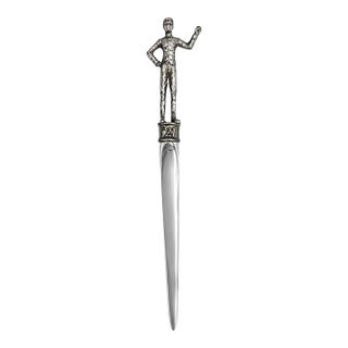 Vintage the 21 Club Nyc Restaurant Letter Opener Equestrian Jockey For Sale