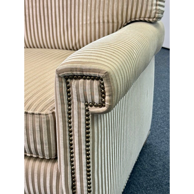 Textile Vanguard Furniture American Bungalow Collection Upholstered Chair With Ottoman For Sale - Image 7 of 10