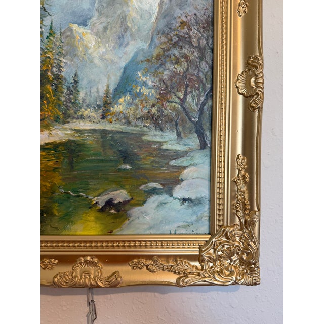 Landscape by Andrey Matvieiev (B. 1988) Original Oil Painting on Board, Framed For Sale - Image 9 of 10