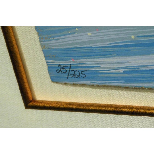 Impressionist Earl Biss "War Flag on Broken Water" Hand Signed Landscape Framed 25/225 For Sale - Image 3 of 10
