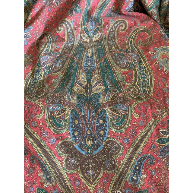 Vintage Lauren Ralph Lauren vaneau paisley red multi full / queen duvet cover boho chic Featuring paisley medallion...