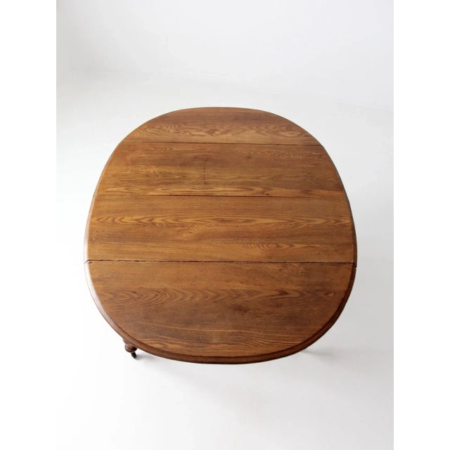 Wood Antique Drop Leaf Table For Sale - Image 7 of 13