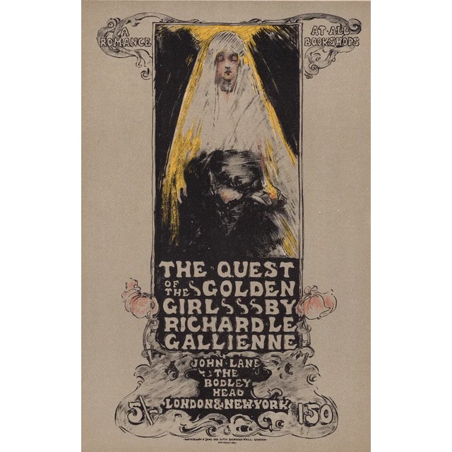 Ethel Reed, The Quest of the Golden Girl from Les Maîtres de L'Affiche, 1897, Original Lithograph For Sale