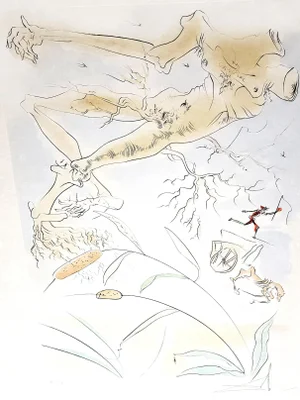 Salvador Dali - The Oak and the Reed - Signed Engraving 1974