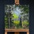 Impressionist "View Through the Trees" Contemporary Original Impressionist Style Landscape Painting by Deb Bossert For Sale - Image 3 of 7