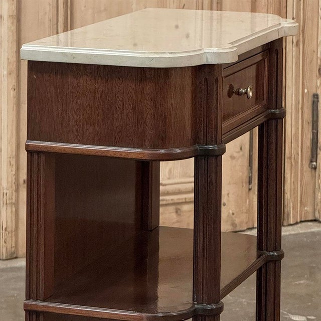Petite Louis XVI Marble-Top Console in Mahogany For Sale - Image 12 of 18