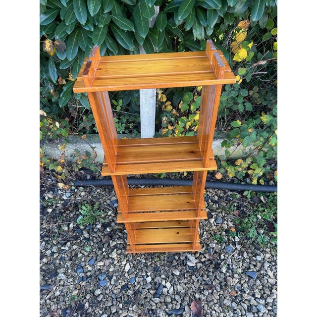 Brutalist Pine Shelf, 1970s For Sale - Image 4 of 10