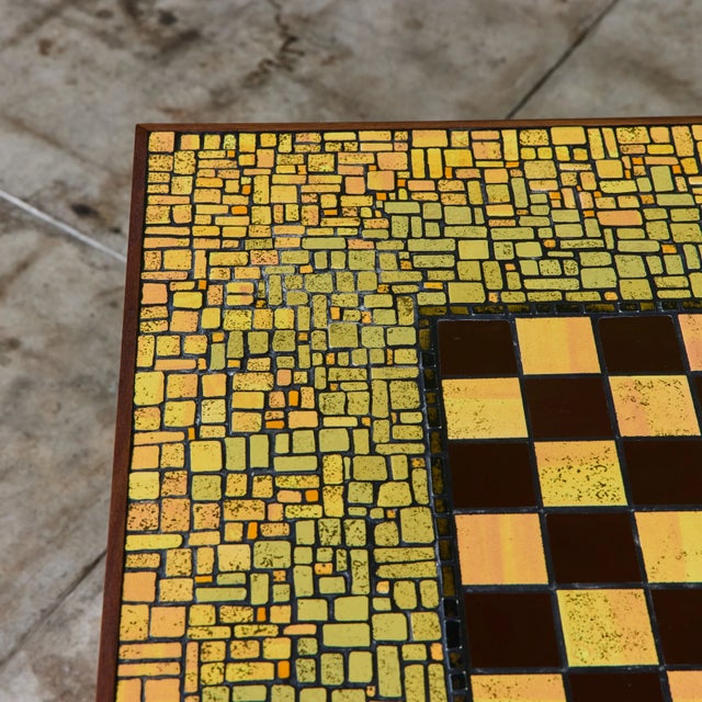 Ceramic Tile Chess Table in the Style of Gordon & Jane Martz For Sale - Image 11 of 18