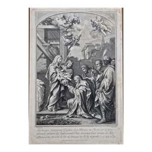 "The Gift of the Magi": An 18th C. Religious Engraving by Vale, After Calmarat