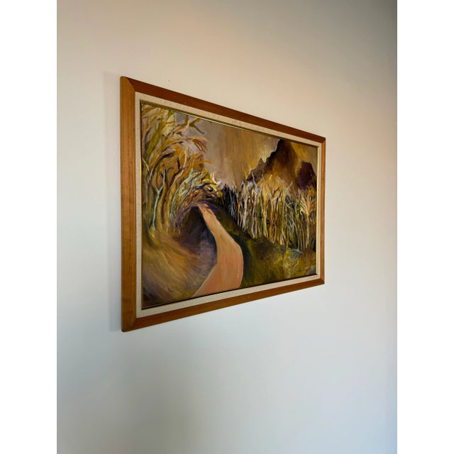 For your consideration we are presenting for sale this fantastic Mid-century Modern impressionist abstract acrylic on...