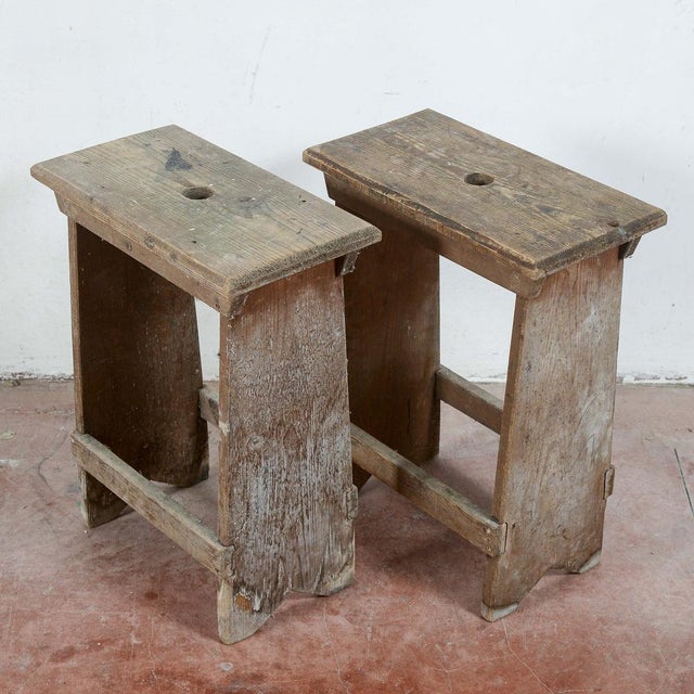 Industrial Artisan Workshop Stools, Set of 2 For Sale - Image 13 of 18