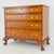 American Vintage "Banks, Coldstone Co." Georgian Style Tiger-Wood Chest of Drawers For Sale - Image 3 of 10