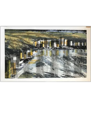 Hand Signed 1960s Mid Century Howard Bradford Serigraph